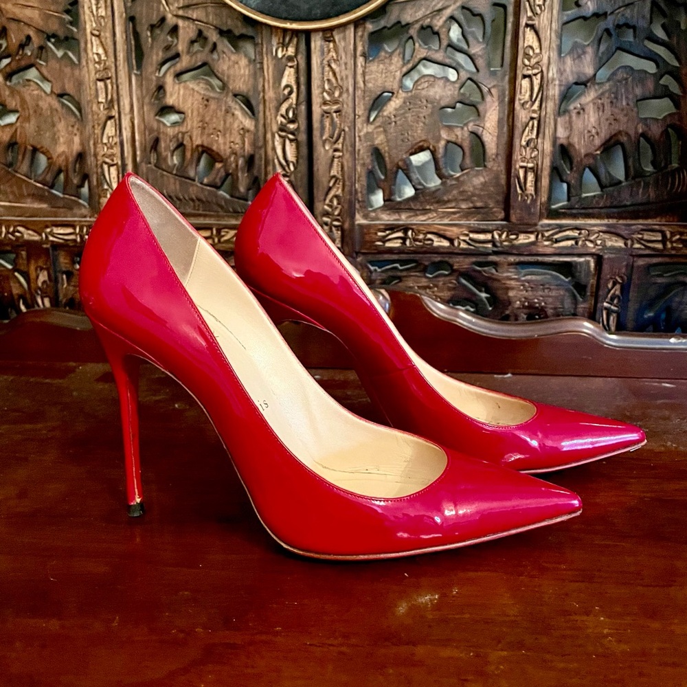 Louboutin So Kate Red Patent Leather Pumps